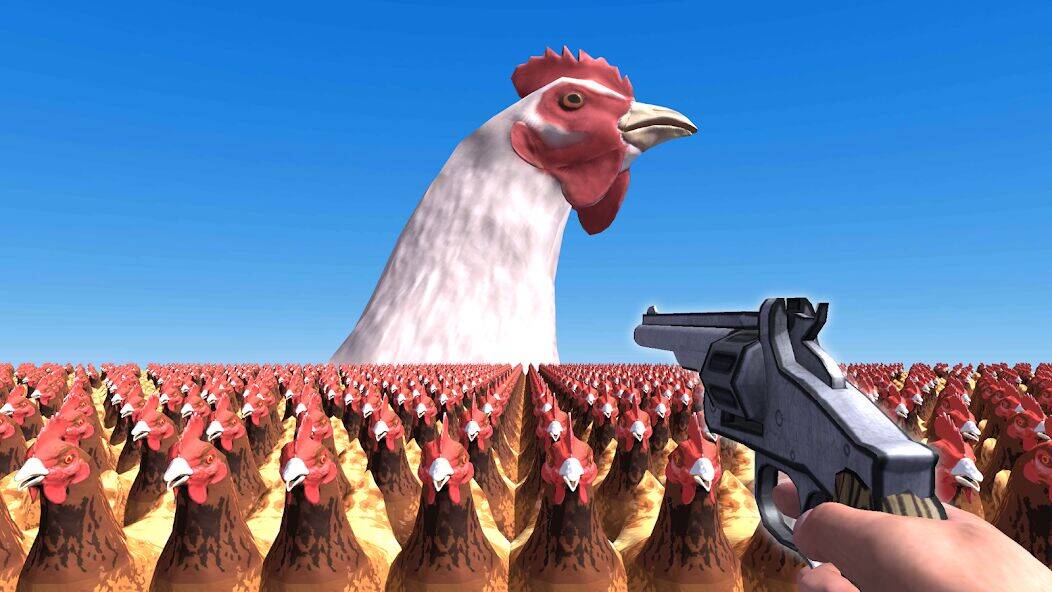Скачать взломанную Cluck Shot: Chicken Gun Game [Бесплатные покупки] MOD apk на Андроид