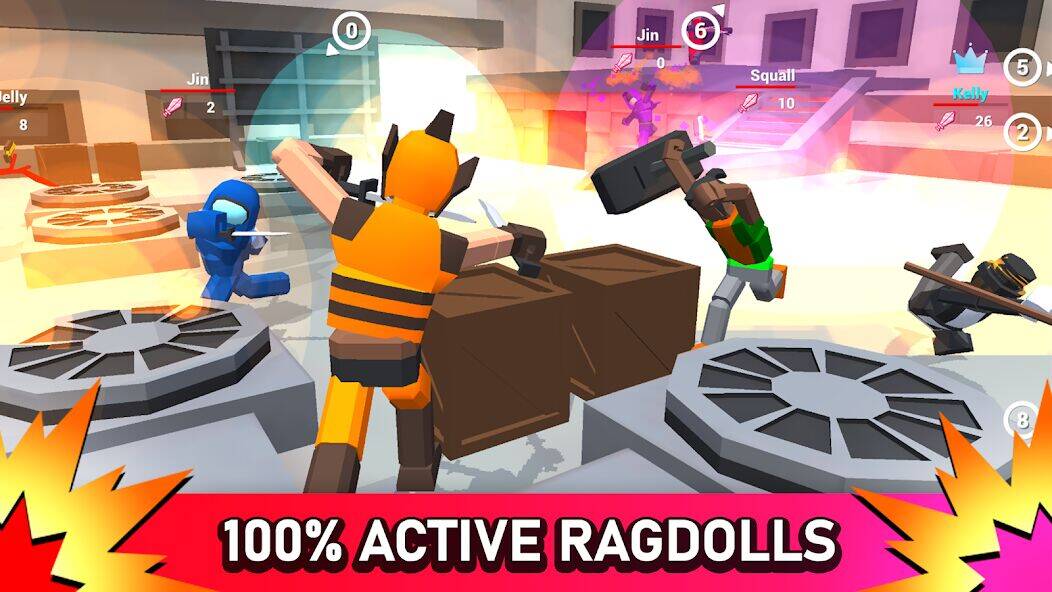 Скачать взломанную Smashgrounds.io: Рагдолл Битва [Много денег] MOD apk на Андроид