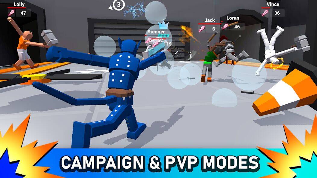 Скачать взломанную Smashgrounds.io: Рагдолл Битва [Много денег] MOD apk на Андроид