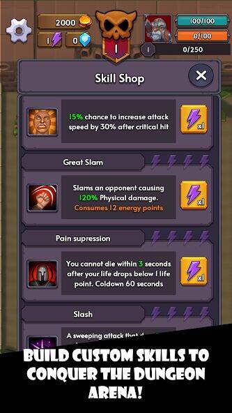 Скачать взломанную Dungeon Arena: Free strategy b [Много монет] MOD apk на Андроид
