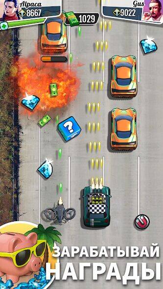 Скачать взломанную Fastlane: Дорога Мести - гонки [Много монет] MOD apk на Андроид