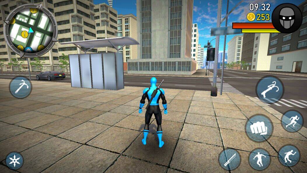 Скачать взломанную Blue Ninja : Superhero Game [Много монет] MOD apk на Андроид