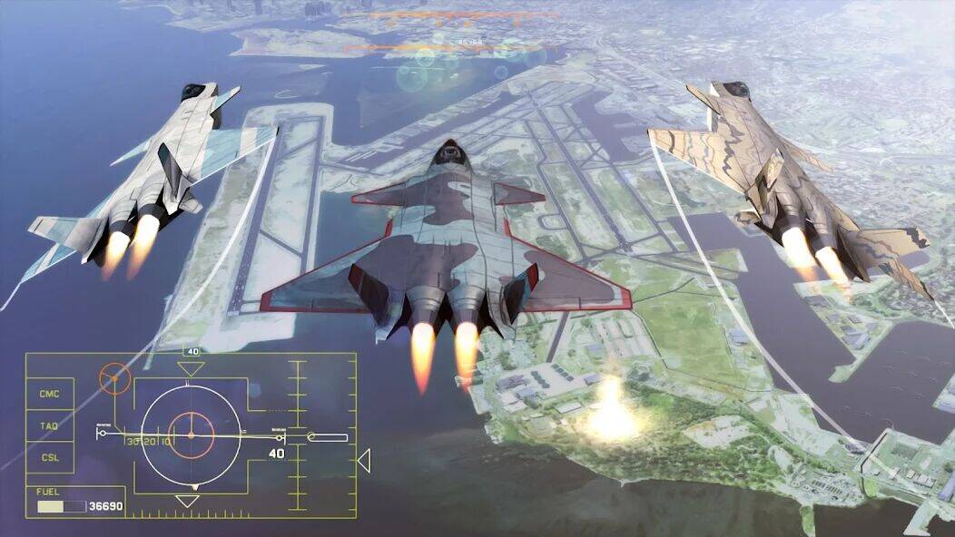 Скачать взломанную Авиаудар Реактивная война [Бесплатные покупки] MOD apk на Андроид