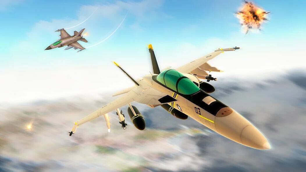 Скачать взломанную Авиаудар Реактивная война [Бесплатные покупки] MOD apk на Андроид