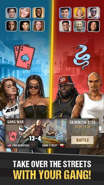 Скачать взломанную The Gang: Street Wars [Бесплатные покупки] MOD apk на Андроид