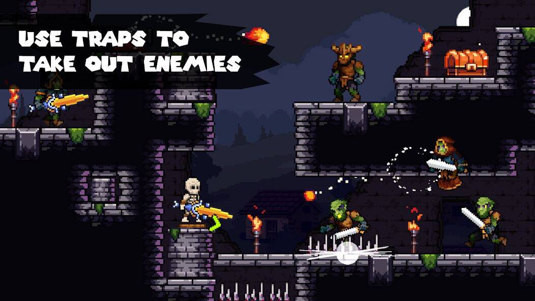 Скачать взломанную Apple Knight: Dungeons [Много монет] MOD apk на Андроид