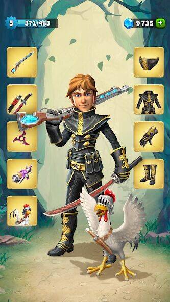 Скачать взломанную Heroics Epic Legend of Archero [Бесплатные покупки] MOD apk на Андроид