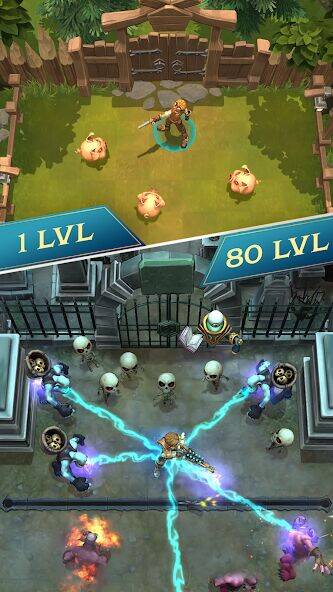 Скачать взломанную Heroics Epic Legend of Archero [Бесплатные покупки] MOD apk на Андроид