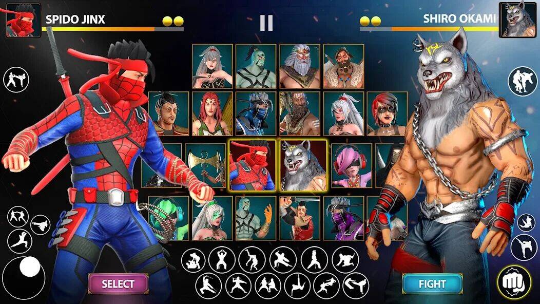 Скачать взломанную Ninja Master: Fighting Games [Бесплатные покупки] MOD apk на Андроид
