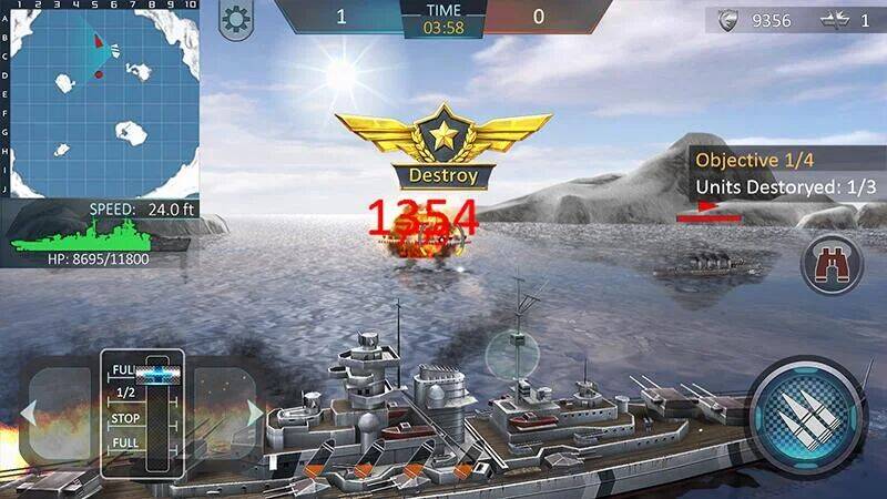 Скачать взломанную Атака военных кораблей 3D [Мод меню] MOD apk на Андроид