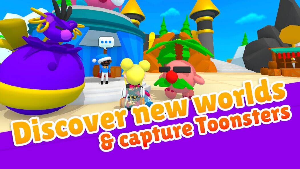 Скачать взломанную Toonsters: Crossing Worlds [Много денег] MOD apk на Андроид