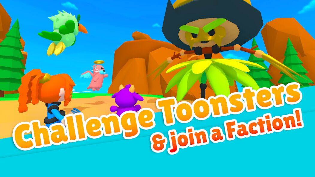 Скачать взломанную Toonsters: Crossing Worlds [Много денег] MOD apk на Андроид