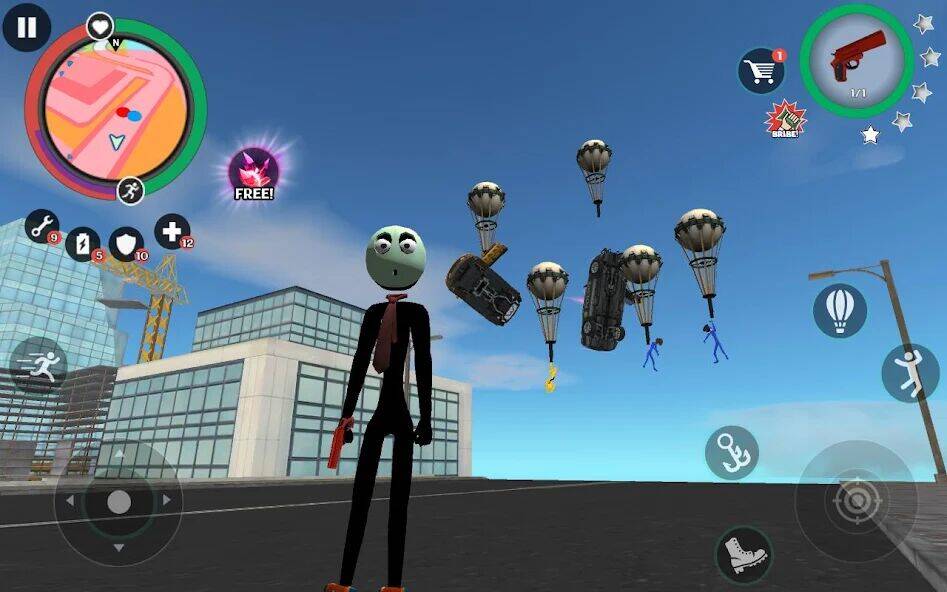 Скачать взломанную Stickman Rope Hero 2 [Много денег] MOD apk на Андроид