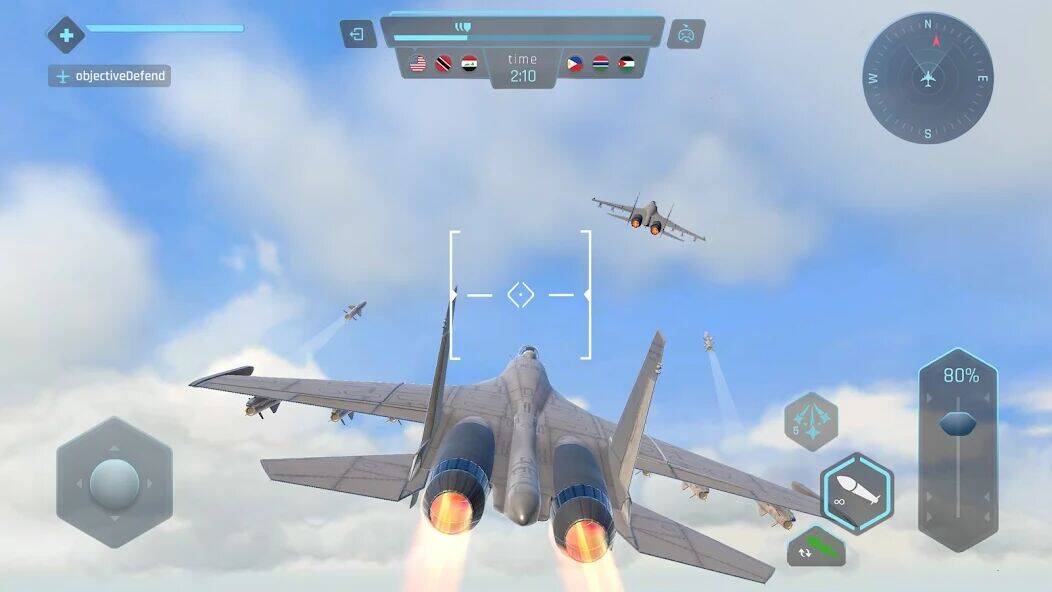 Скачать взломанную Sky Warriors: воздушные бои [Много денег] MOD apk на Андроид