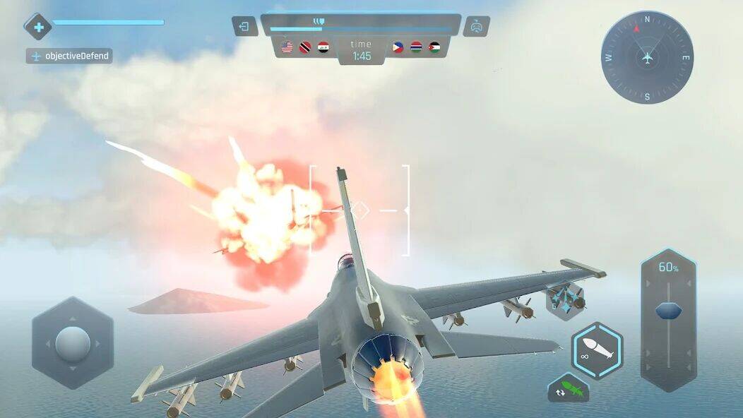 Скачать взломанную Sky Warriors: воздушные бои [Много денег] MOD apk на Андроид