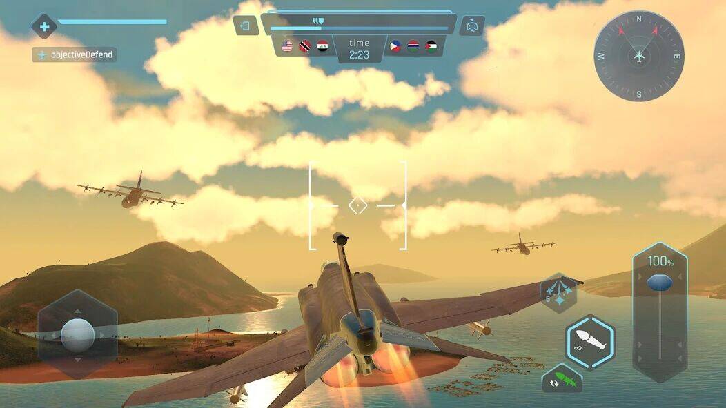 Скачать взломанную Sky Warriors: воздушные бои [Много денег] MOD apk на Андроид