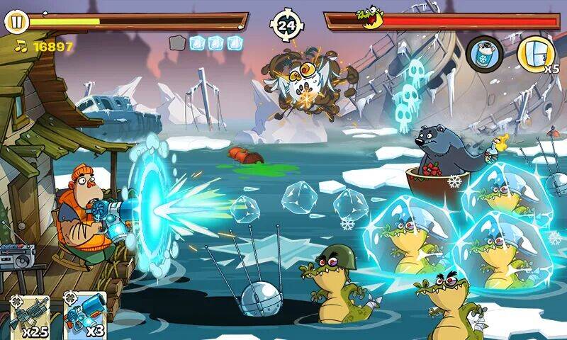 Скачать взломанную Swamp Attack 2 [Бесплатные покупки] MOD apk на Андроид