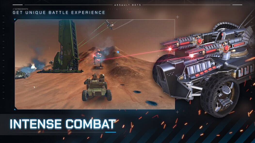 Скачать взломанную Assault Bots: Multiplayer [Много монет] MOD apk на Андроид