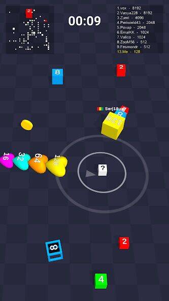 Скачать взломанную Cube Arena 2048 — змейка числа [Бесплатные покупки] MOD apk на Андроид