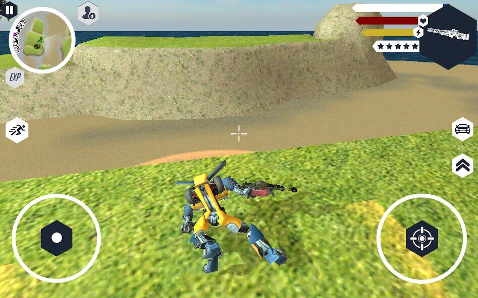 Скачать взломанную Muscule Car Robot [Много монет] MOD apk на Андроид