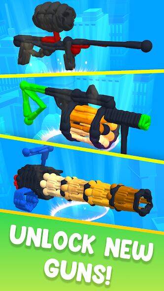 Скачать взломанную Human Gun! [Бесплатные покупки] MOD apk на Андроид