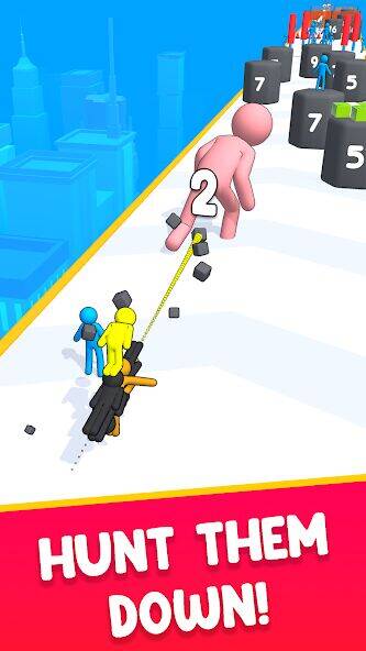 Скачать взломанную Human Gun! [Бесплатные покупки] MOD apk на Андроид