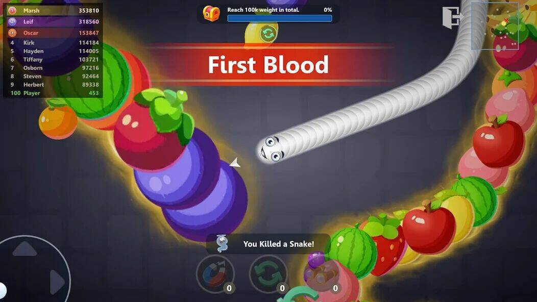 Скачать взломанную Snake War - Червь.io игра [Много монет] MOD apk на Андроид