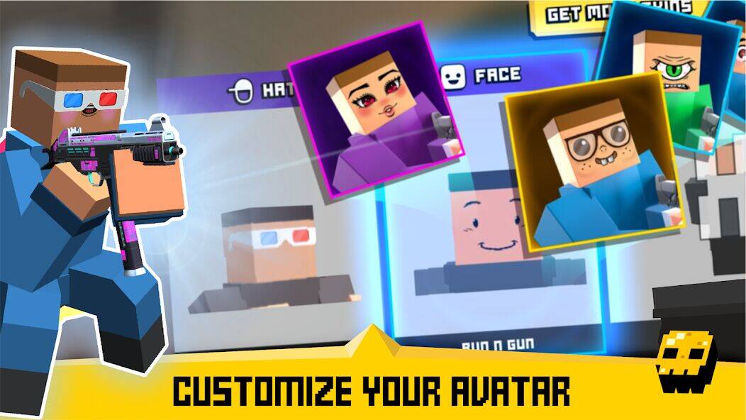 Скачать взломанную Krunker FRVR - Multiplayer FPS [Много денег] MOD apk на Андроид
