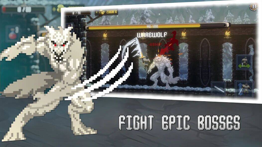 Скачать взломанную Deathblaze Action Platformer [Много денег] MOD apk на Андроид