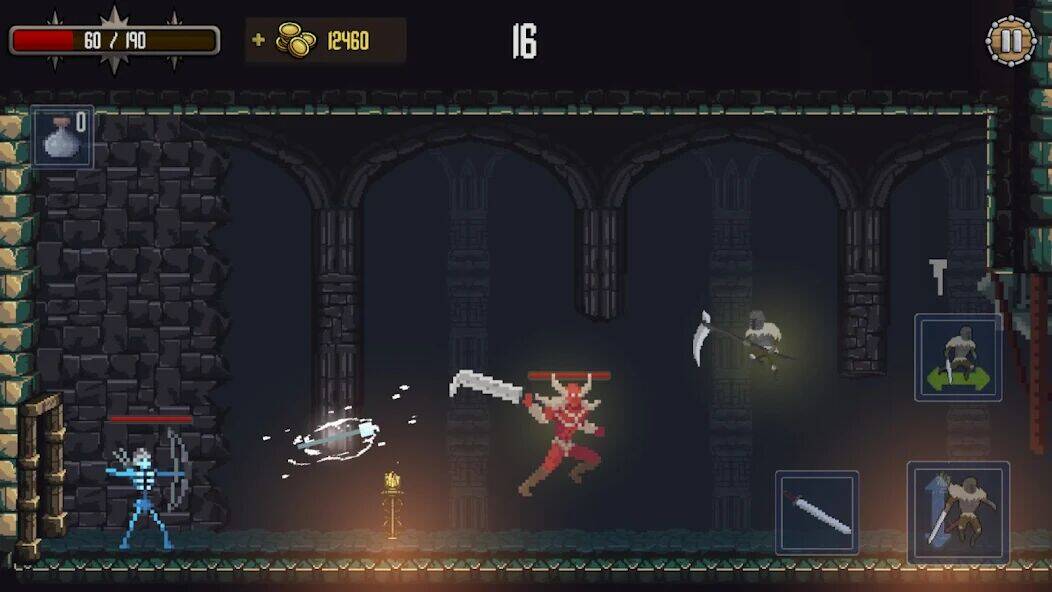 Скачать взломанную Deathblaze Action Platformer [Много денег] MOD apk на Андроид