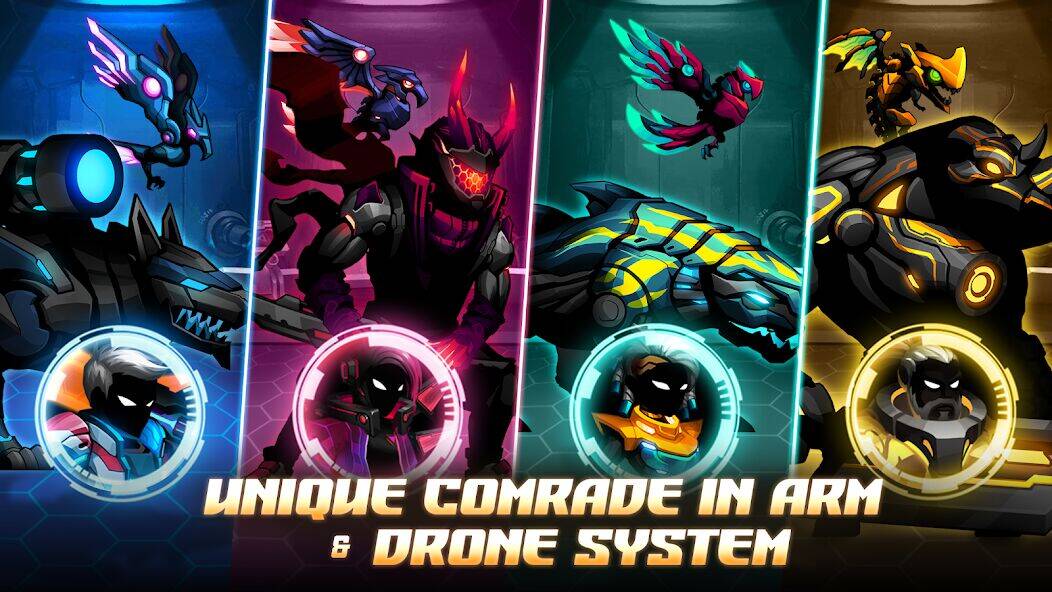 Скачать взломанную Cyber Fighters: Fighting Game [Много монет] MOD apk на Андроид