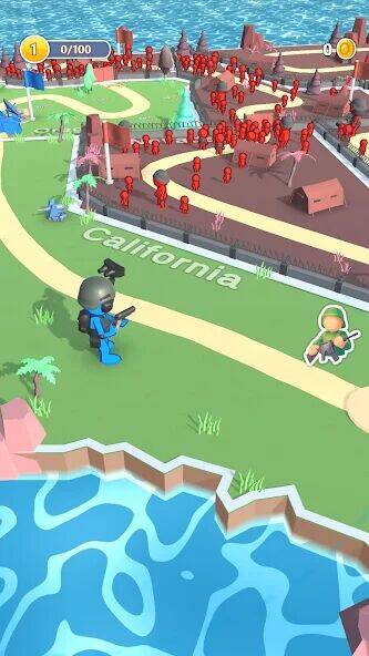 Скачать взломанную Fight For America: Country War [Мод меню] MOD apk на Андроид