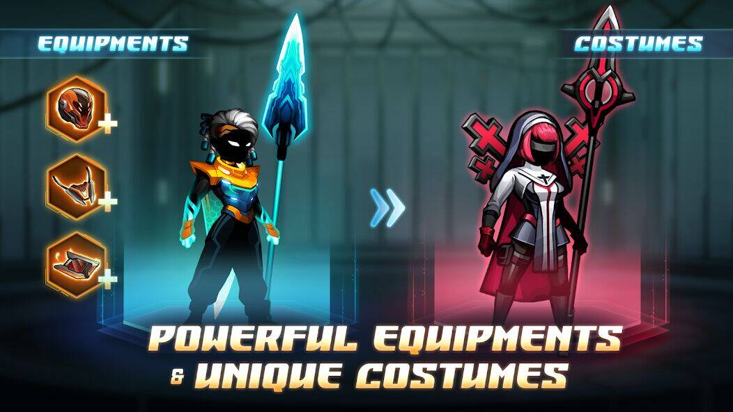Скачать взломанную Cyber Stickman: Offline Game [Мод меню] MOD apk на Андроид