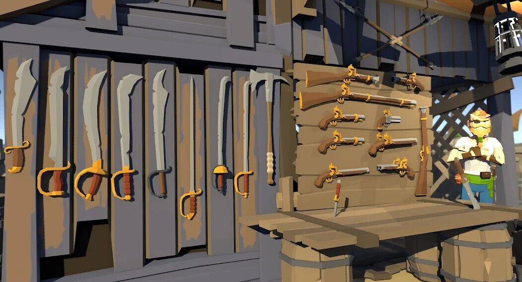 Скачать взломанную Pirate Polygon Caribbean Sea [Много монет] MOD apk на Андроид