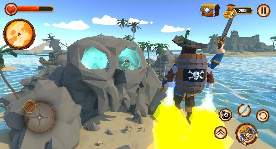Скачать взломанную Pirate Polygon Caribbean Sea [Много монет] MOD apk на Андроид