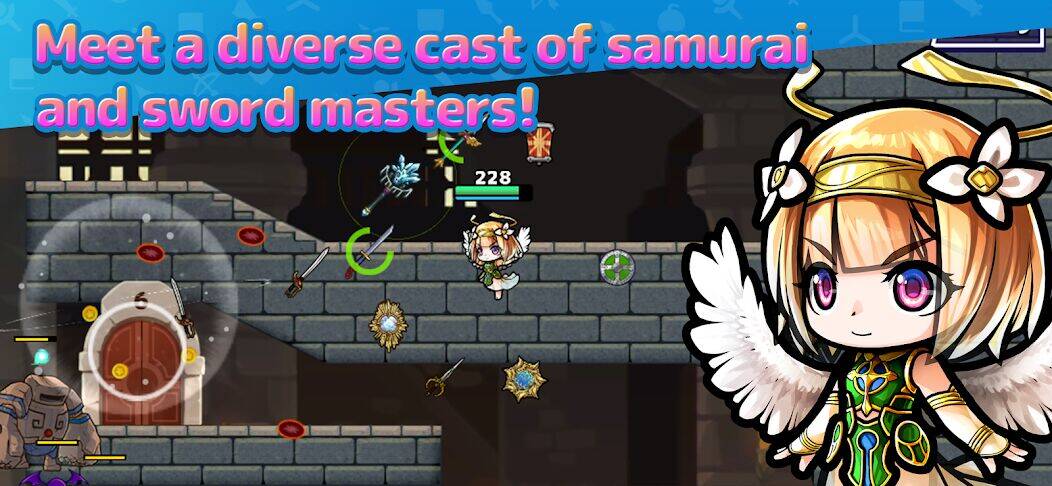 Скачать взломанную SAMURAI X - X-Sword style [Много монет] MOD apk на Андроид