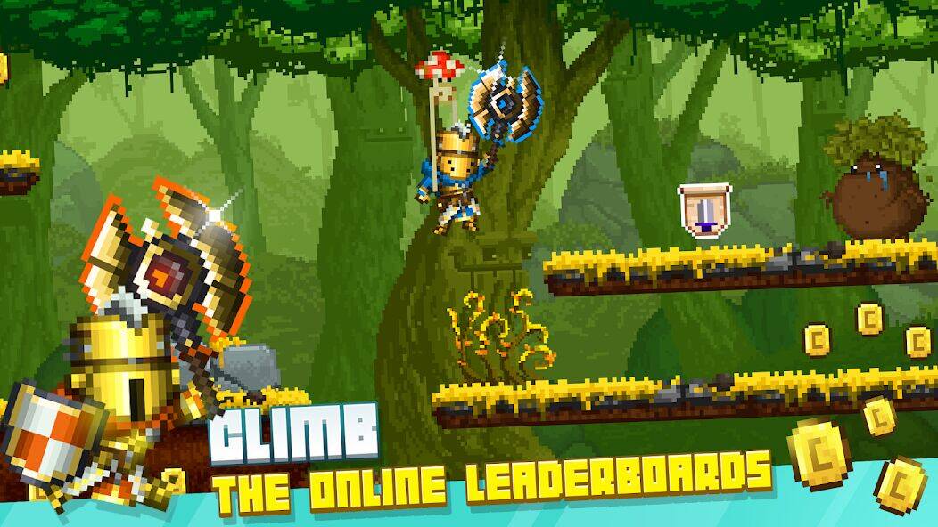 Скачать взломанную Bit Heroes Runner: Pixel Blitz [Много денег] MOD apk на Андроид
