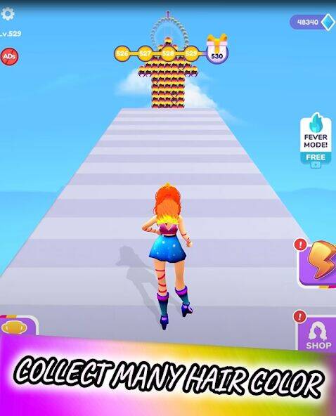 Скачать взломанную Hair Challenge Run Game [Много денег] MOD apk на Андроид