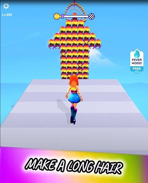 Скачать взломанную Hair Challenge Run Game [Много денег] MOD apk на Андроид