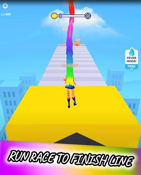 Скачать взломанную Hair Challenge Run Game [Много денег] MOD apk на Андроид