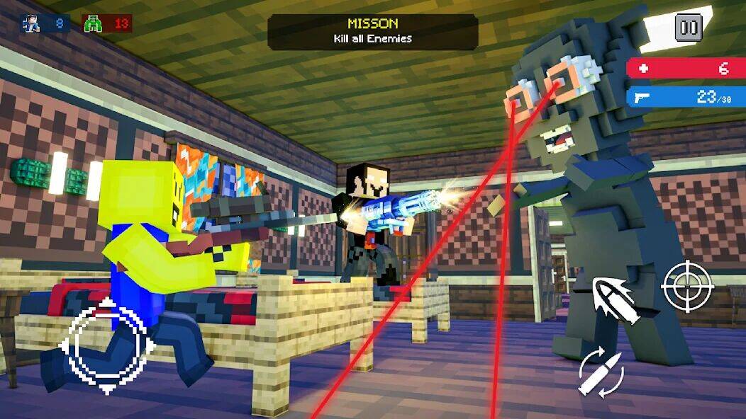 Скачать взломанную Craft Shooter FPS Battles [Много денег] MOD apk на Андроид