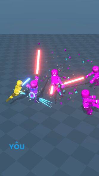 Скачать взломанную Block Gladiator 3D: sword duel [Мод меню] MOD apk на Андроид