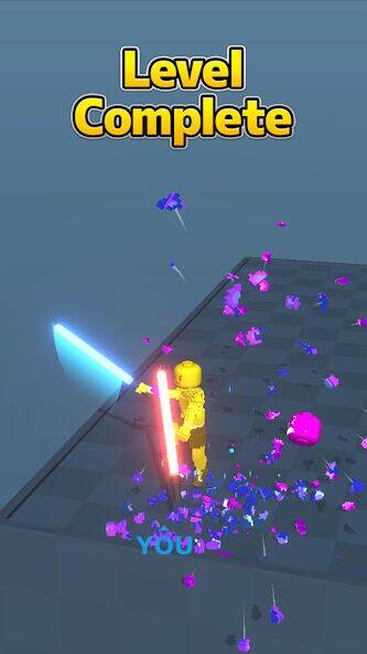 Скачать взломанную Block Gladiator 3D: sword duel [Мод меню] MOD apk на Андроид