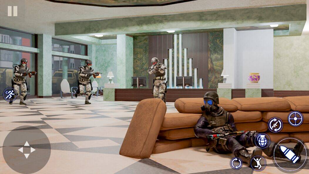 Скачать взломанную Современные коммандос FPS игры [Много монет] MOD apk на Андроид