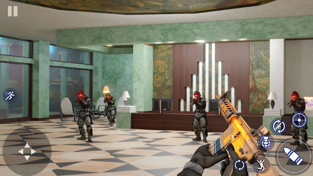 Скачать взломанную Современные коммандос FPS игры [Много монет] MOD apk на Андроид