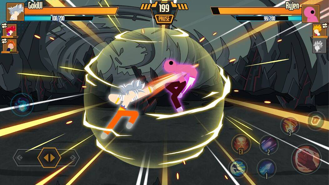 Скачать взломанную Stickman Dragon Fight - Super  [Много монет] MOD apk на Андроид