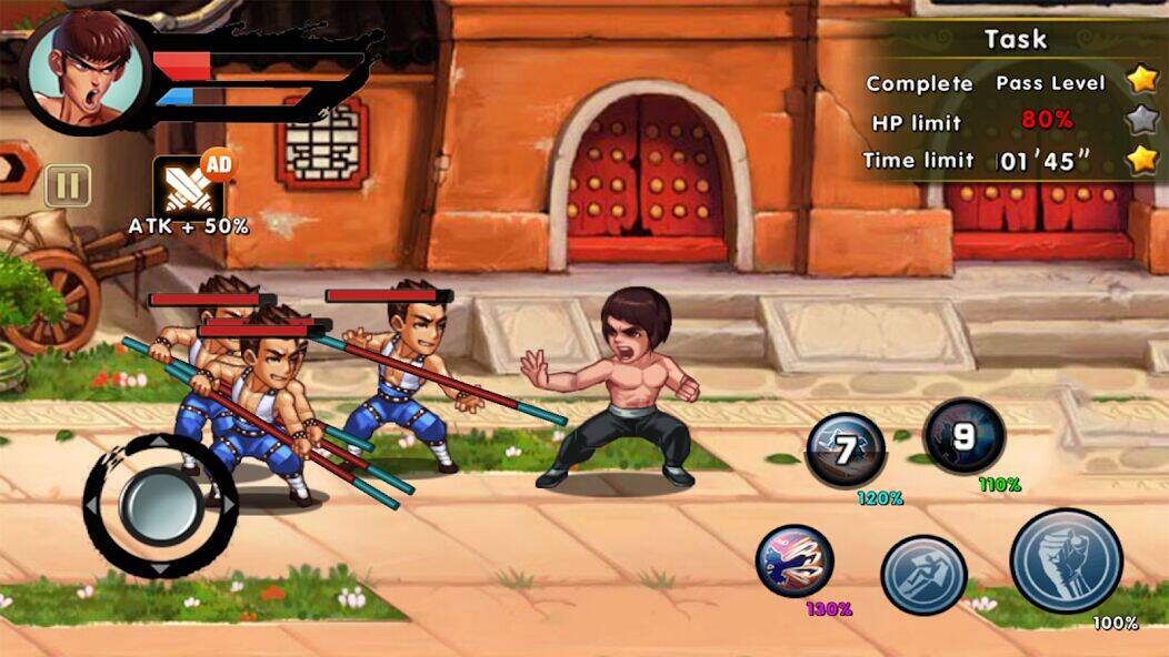 Скачать взломанную Kung Fu Attack: Final Fight [Много денег] MOD apk на Андроид