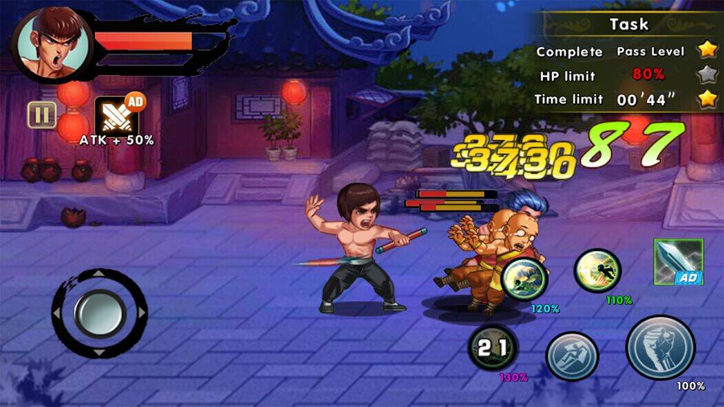 Скачать взломанную Kung Fu Attack: Final Fight [Много денег] MOD apk на Андроид