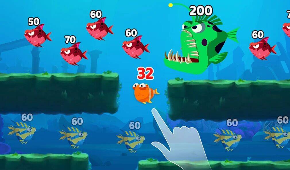 Скачать взломанную Fish Town IO: Mini Aquarium [Много монет] MOD apk на Андроид