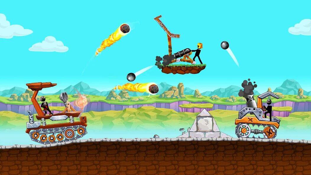 Скачать взломанную The Tank: Stick pocket hill [Много монет] MOD apk на Андроид